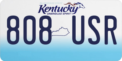 KY license plate 808USR