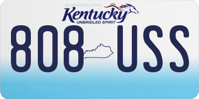 KY license plate 808USS
