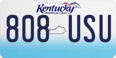 KY license plate 808USU