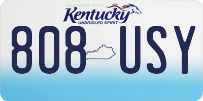 KY license plate 808USY