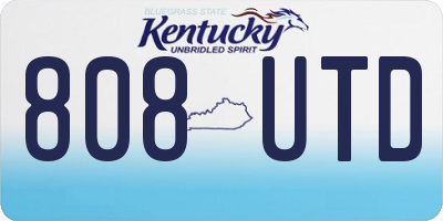 KY license plate 808UTD