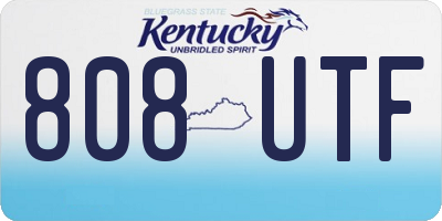 KY license plate 808UTF