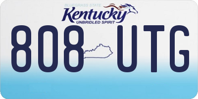 KY license plate 808UTG