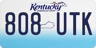 KY license plate 808UTK