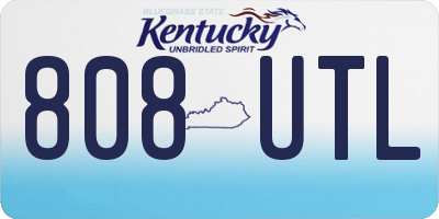 KY license plate 808UTL
