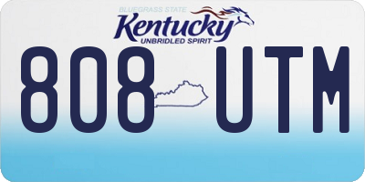 KY license plate 808UTM