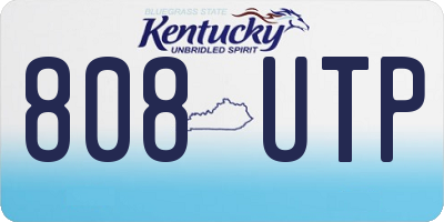 KY license plate 808UTP