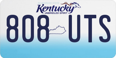 KY license plate 808UTS