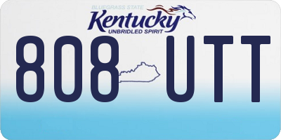 KY license plate 808UTT