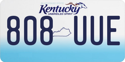 KY license plate 808UUE