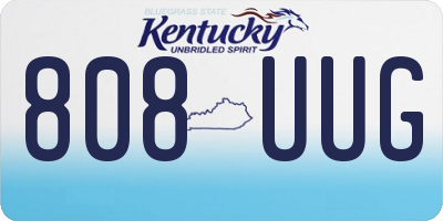 KY license plate 808UUG