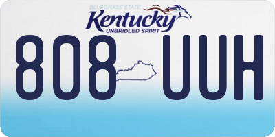 KY license plate 808UUH