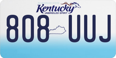 KY license plate 808UUJ