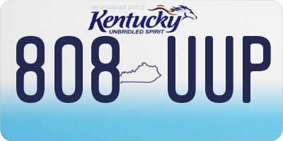 KY license plate 808UUP