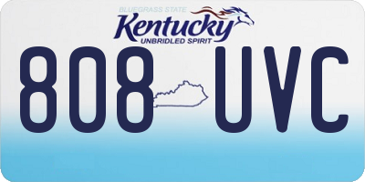 KY license plate 808UVC