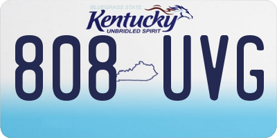 KY license plate 808UVG