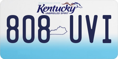 KY license plate 808UVI