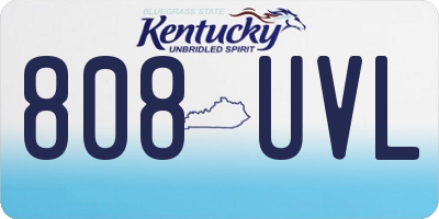 KY license plate 808UVL