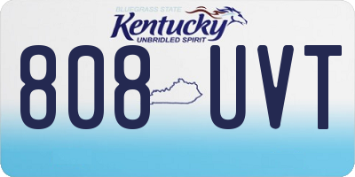 KY license plate 808UVT