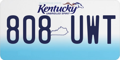 KY license plate 808UWT