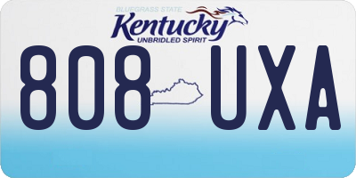 KY license plate 808UXA