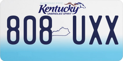 KY license plate 808UXX