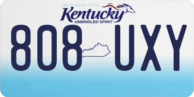 KY license plate 808UXY