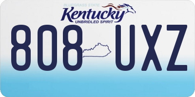 KY license plate 808UXZ