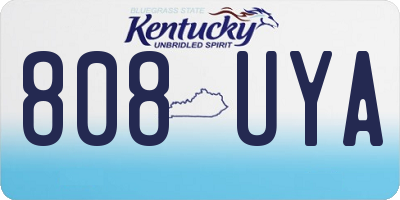 KY license plate 808UYA