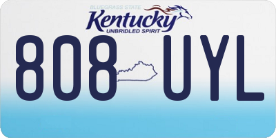 KY license plate 808UYL