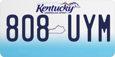 KY license plate 808UYM
