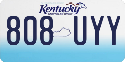 KY license plate 808UYY