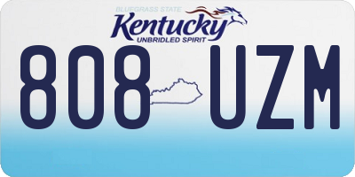 KY license plate 808UZM
