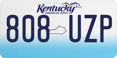 KY license plate 808UZP