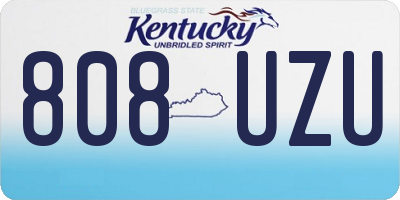 KY license plate 808UZU