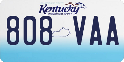 KY license plate 808VAA
