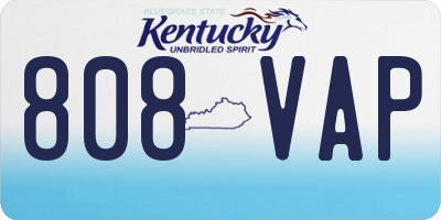 KY license plate 808VAP