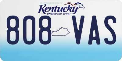 KY license plate 808VAS