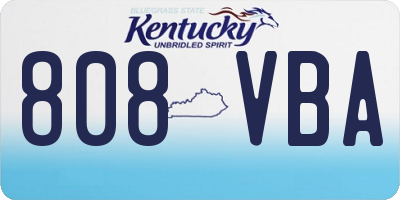 KY license plate 808VBA