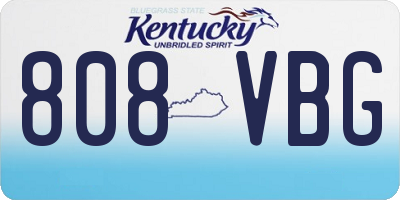 KY license plate 808VBG