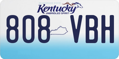 KY license plate 808VBH
