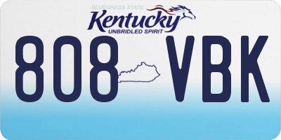 KY license plate 808VBK