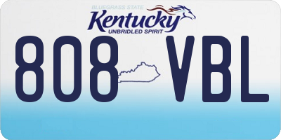 KY license plate 808VBL