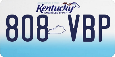 KY license plate 808VBP