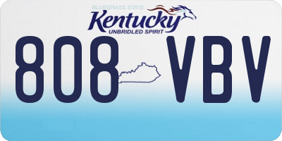 KY license plate 808VBV