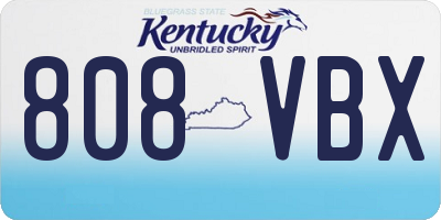 KY license plate 808VBX
