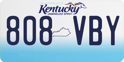 KY license plate 808VBY