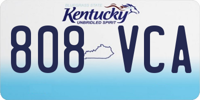 KY license plate 808VCA