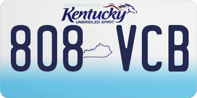 KY license plate 808VCB