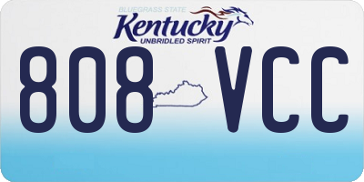 KY license plate 808VCC